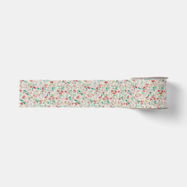 Vintage Watercolor Florals Winter Meadow (cream) Ripsband