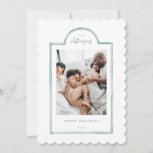 Vintage Watercolor Frame Urlaubskarte Feiertagskarte