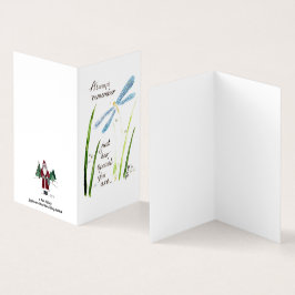 Vintage Watercolor-Libelle: Erinnern Sie sich imme