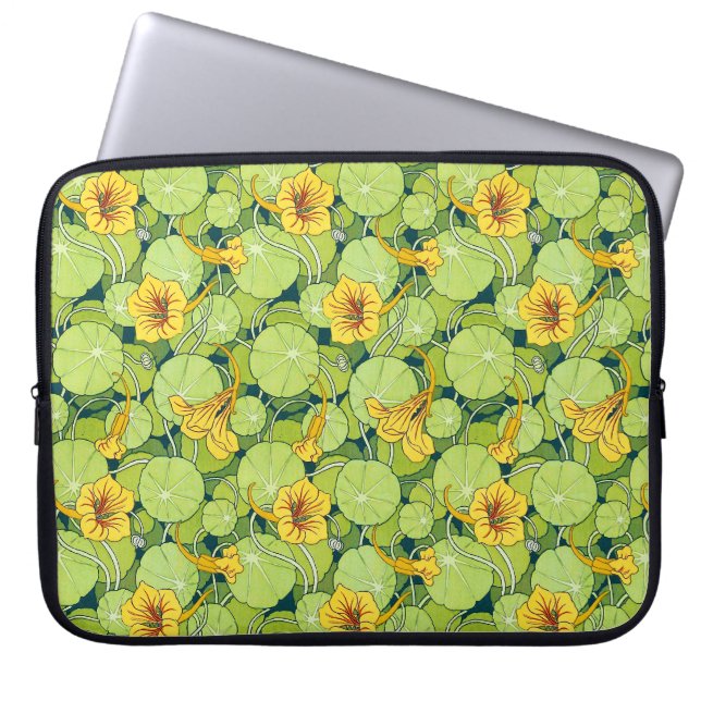 Vintage Waterlilies Laptopschutzhülle (Vorderseite)