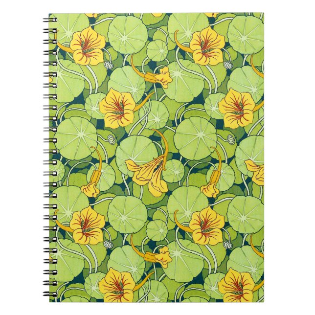 Vintage Waterlilies Notizblock (Vorderseite)