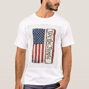 Vintage We the People Flag Patriotes Shirt Design_