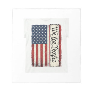 Vintage We the People Flag Patriotes Shirt Design_ Notizblock