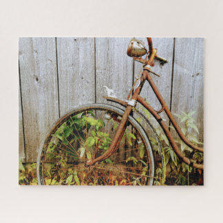 Vintage Weathered Bicycle Rustic Illustration Art