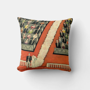 Vintage Wedding, Art Deco Bridge und Groom neu ver Kissen