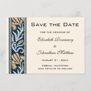 Vintage Wedding, Art Nouveau Iris Blume Florenz Save The Date