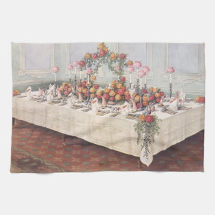 Vintage Wedding Bankett Tisch Geschirrtuch