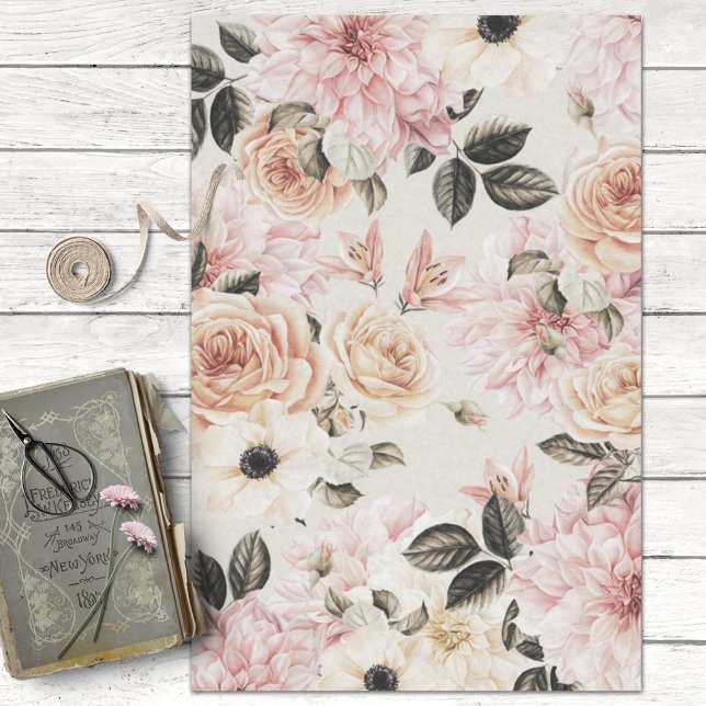 Vintage Wedding Blume Decoupage Seidenpapier (Von Creator hochgeladen)