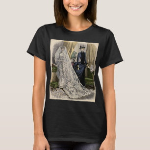 Vintage Wedding Bridal Portrait, Viktorianisch Bri T-Shirt