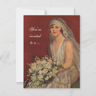 Vintage Wedding Bride, Brautparty Party Einladung