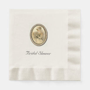 Vintage Wedding Bride Brautparty White Napkins Serviette