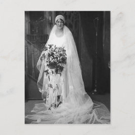 Vintage Wedding Bride Postkarte