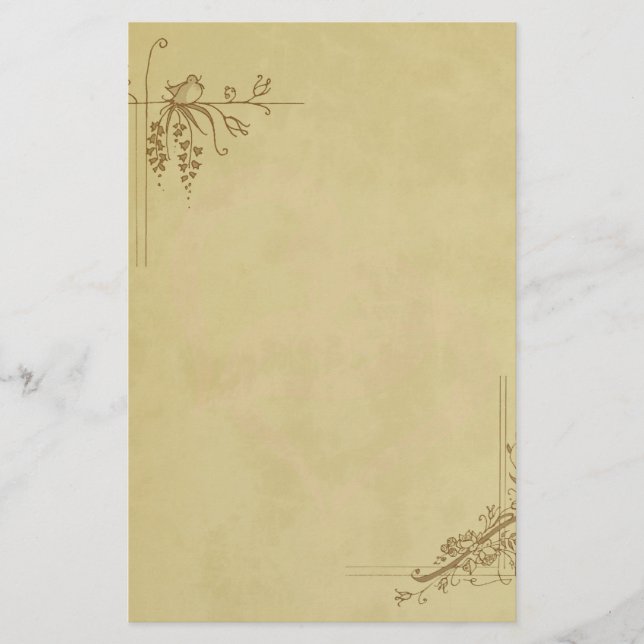 Vintage Wedding Briefpapier (Vorderseite)