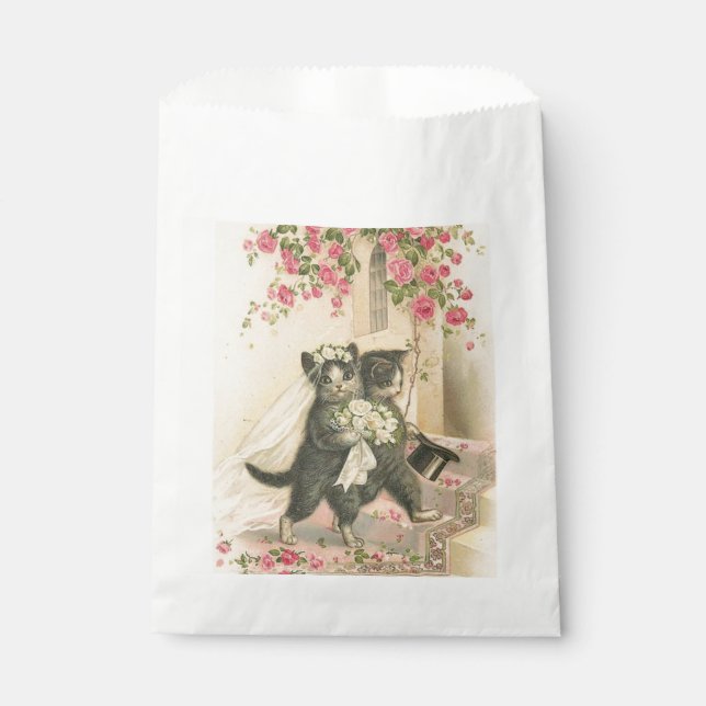 Vintage Wedding Cats, Geschenktütchen (Vorderseite)