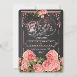 Vintage Wedding Chalkboard - Einladung zur Hochzei