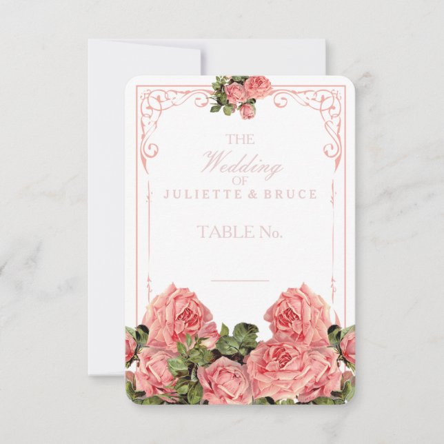 Vintage Wedding Chalkboard - Platzkarte (Vorderseite)