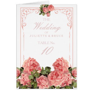 Vintage Wedding Chalkboard - Tischnummer Card