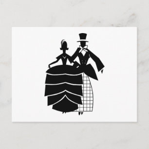 VIntage Wedding Couple Postkarte
