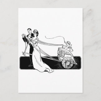 Vintage Wedding Couple Postkarte