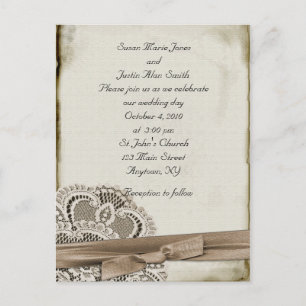 Vintage Wedding Einladung