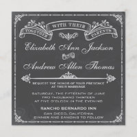 Vintage Wedding Einladung