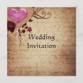 Vintage Wedding Einladungskarte