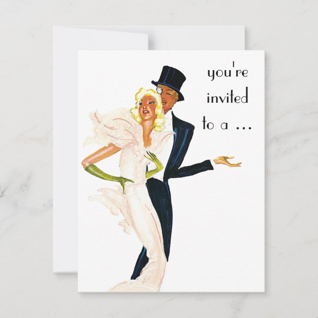 Vintage Wedding Engagement Party Invitation (Devant)