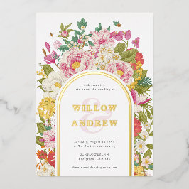 Vintage Wedding Foil Einladung