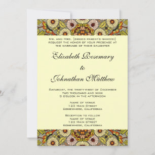 Vintage Wedding, Garden Blume Blumenschmetterlinge Einladung