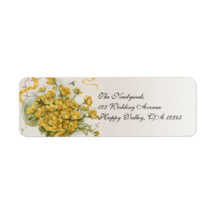 Vintage Wedding, Gelbe Blüten Blumenbienen Wiese