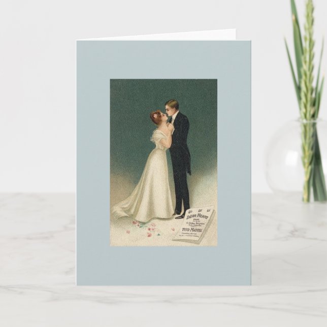 Vintage Wedding Grußkarte Karte (Vorderseite)