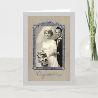 Vintage Wedding Herzlichen Glückwunsch Karte