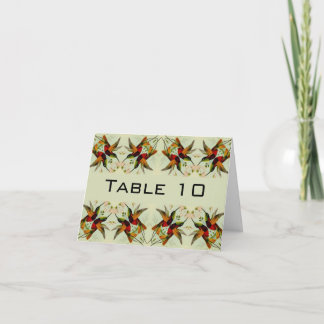 Vintage Wedding, Hummingbirds und Blume Dankeskarte