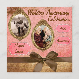 Vintage Wedding Jubiläum Einladung