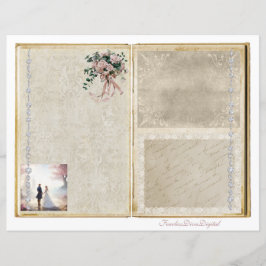 Vintage Wedding Junk Journal Scrapbook Seite 21 & 