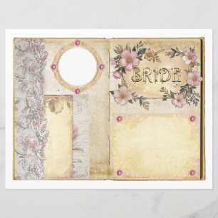 Vintage Wedding Junk Journal Scrapbook Seite 5 & 6