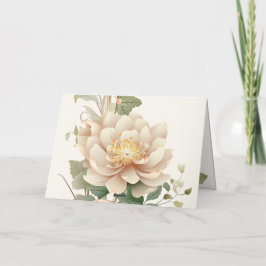 Vintage Wedding Lotus Blume Dankeskarte