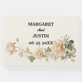Vintage Wedding Lotus Blume Gästebuch