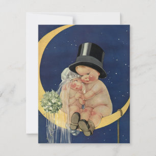 Vintage Wedding, Niedlich Retro Brautparty Party Einladung