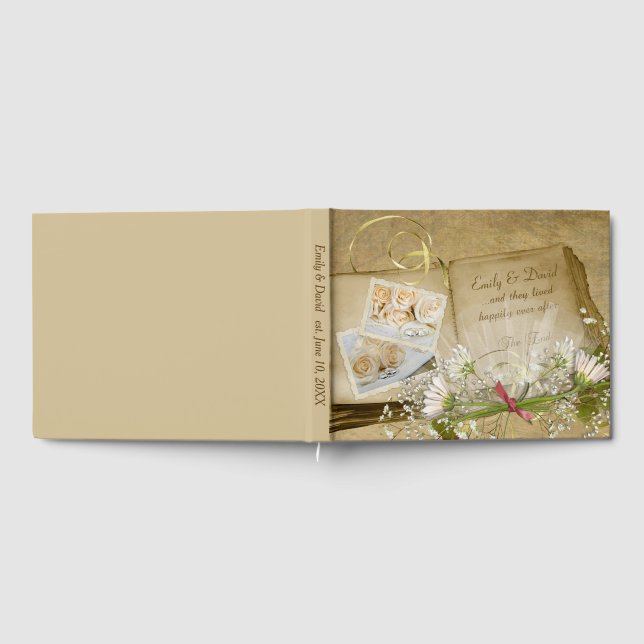 Vintage Wedding Photo Scrapbook Gästebuch (Voll)