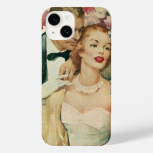 Vintage Wedding Portrait, Retro Bridge und Groom Case-Mate iPhone Hülle