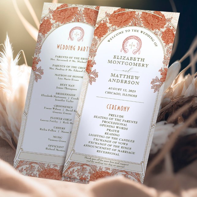 Vintage Wedding Programm Jugendstil von Mucha (Von Creator hochgeladen)