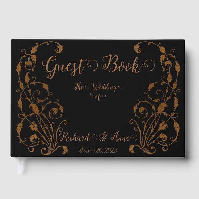 Vintage Wedding Romantic Steampunk Mairytale Gästebuch (Vorderseite)