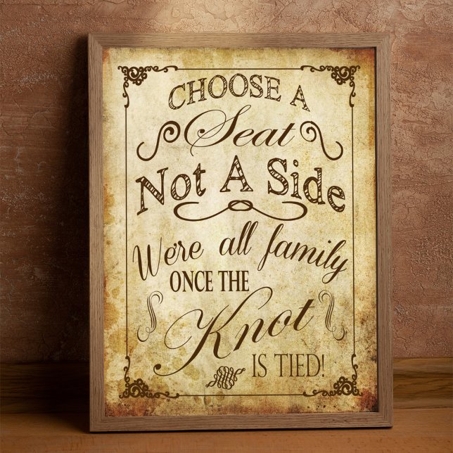 Vintage Wedding Sign Poster (Von Creator hochgeladen)