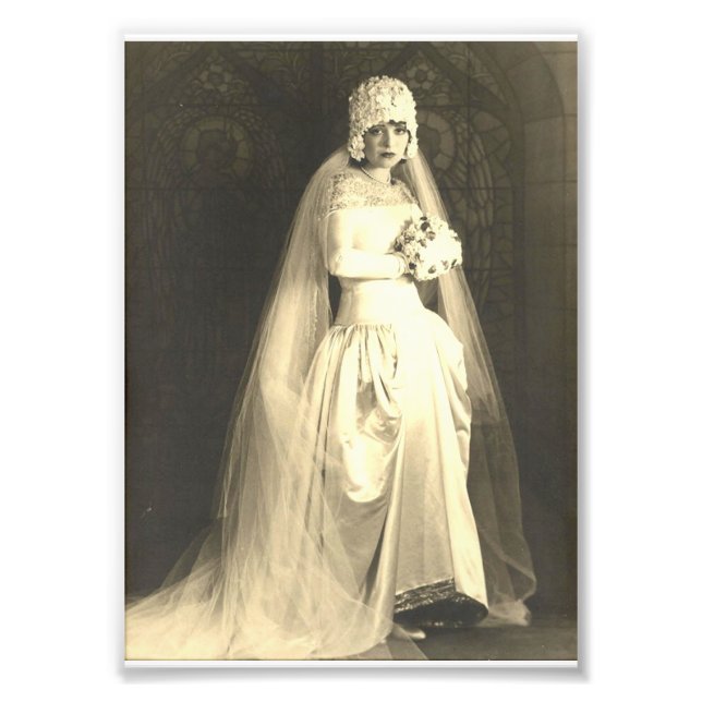 Vintage Wedding The Bride Foto Print (Vorne)