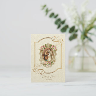 Vintage Wedding Traditionelle katholische Heilige  Visitenkarte