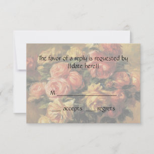 Vintage Wedding UAWG, Rose in Vase von Renoir RSVP Karte