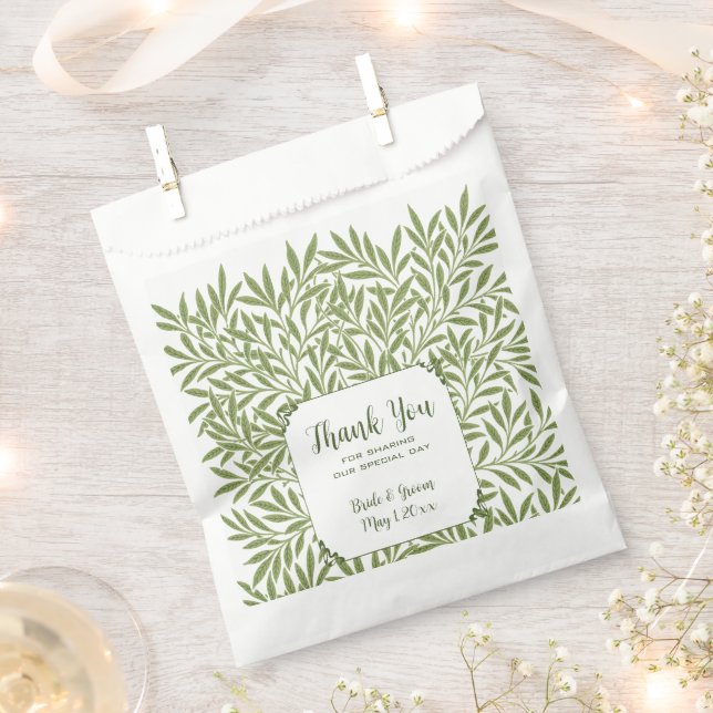 Vintage Wedding, Viktorianisch Willow Blätter Patt Geschenktütchen (Ausgeschnitten)