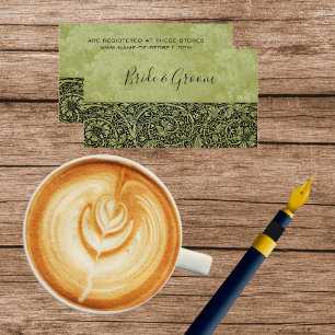 Vintage Wedding, Viktorianische Blume Blumenrolle Begleitkarte