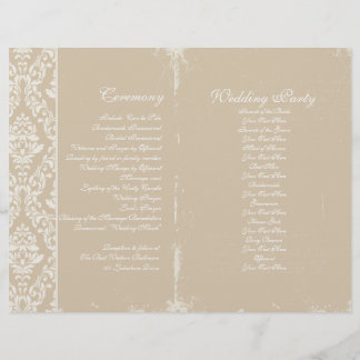 Vintage Wedding Zeremonie Programm